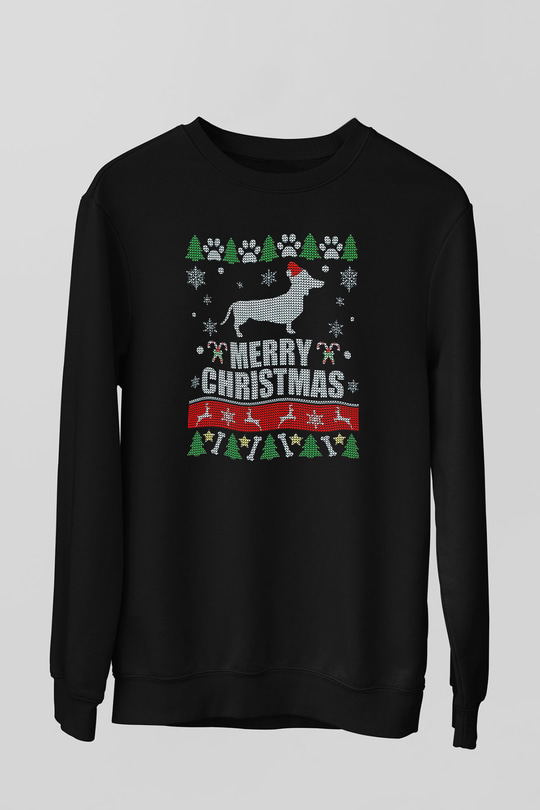 Yılbaşı Siyah Unisex Sweatshirt
