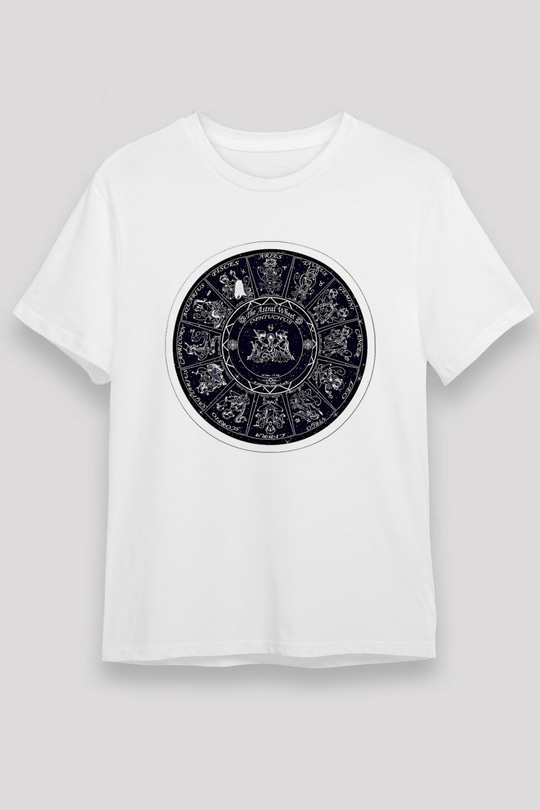 Yıldız Haritaları Unisex Baskılı Beyaz Tişört - Tshirt