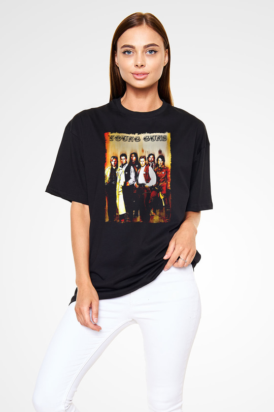 Young Guns Siyah Oversize Tişört