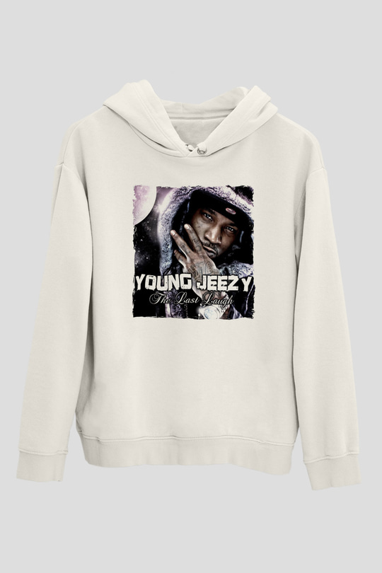 Young Jeezy Beyaz Unisex Kapüşonlu Sweatshirt