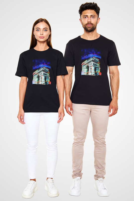 Zafer Takı Siyah Unisex Tişört T-Shirt - TişörtFabrikası