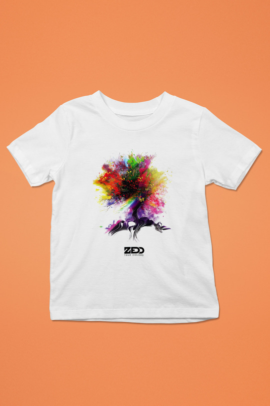 Zedd Baskılı Beyaz Unisex Çocuk Tişört