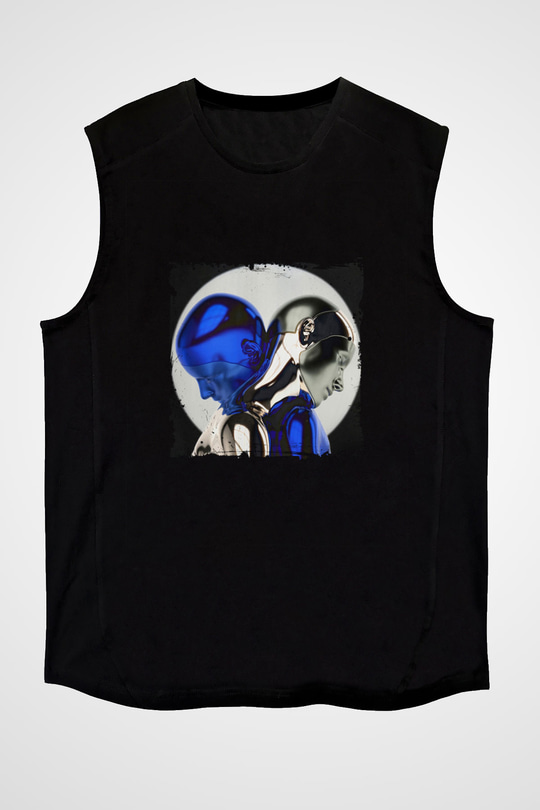 Zedd Baskılı Unisex Siyah Kolsuz Tişört