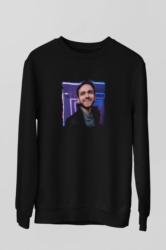Zedd Baskılı Unisex Siyah Sweatshirt