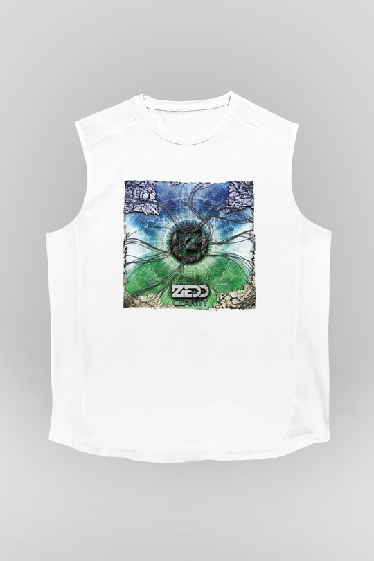 Zedd Beyaz Unisex Kolsuz Tişört