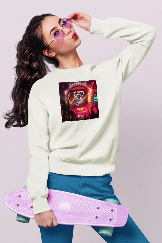 Zedd Beyaz Unisex Sweatshirt