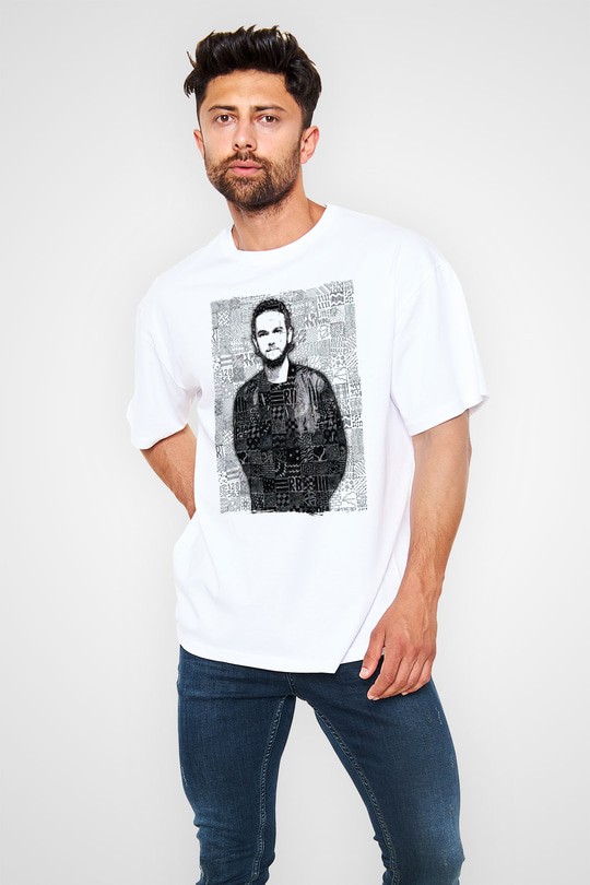 Zedd Beyaz Oversize Tişört Oversize T-shirt - TişörtFabrikası