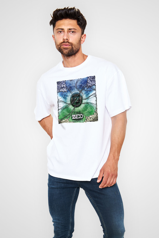 Zedd Beyaz Oversize Tişört Oversize T-shirt - TişörtFabrikası