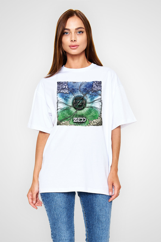 Zedd Beyaz Oversize Tişört Oversize T-shirt - TişörtFabrikası