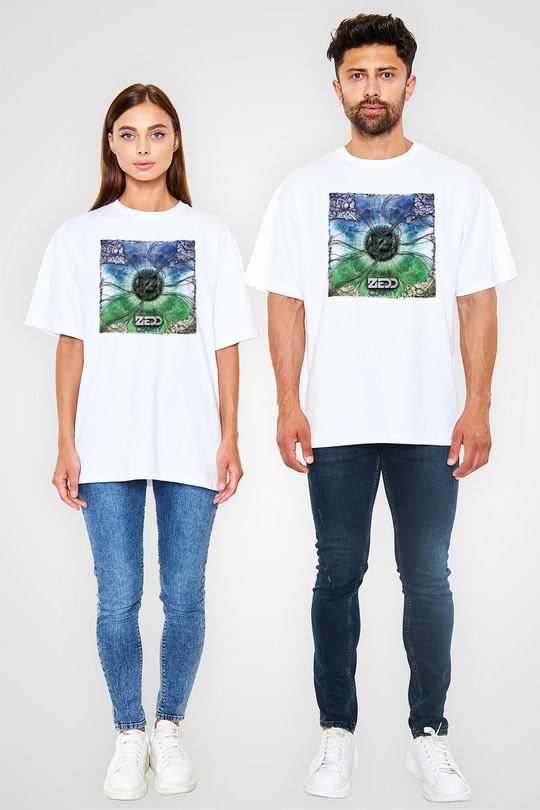 Zedd Beyaz Oversize Tişört Oversize T-shirt - TişörtFabrikası