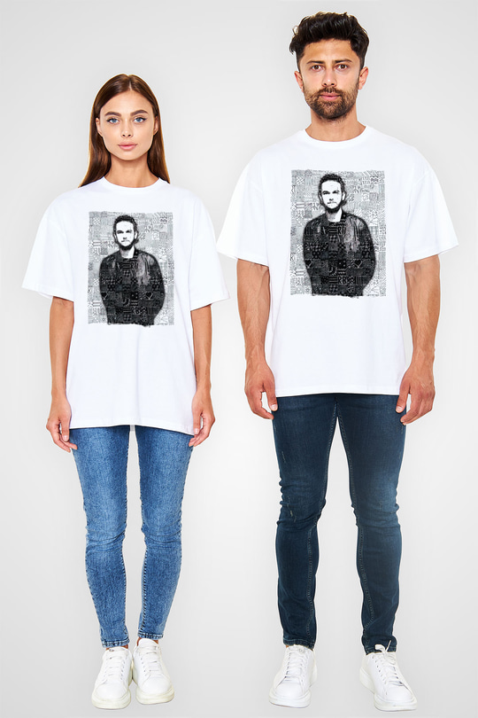 Zedd Beyaz Oversize Tişört Oversize T-shirt - TişörtFabrikası