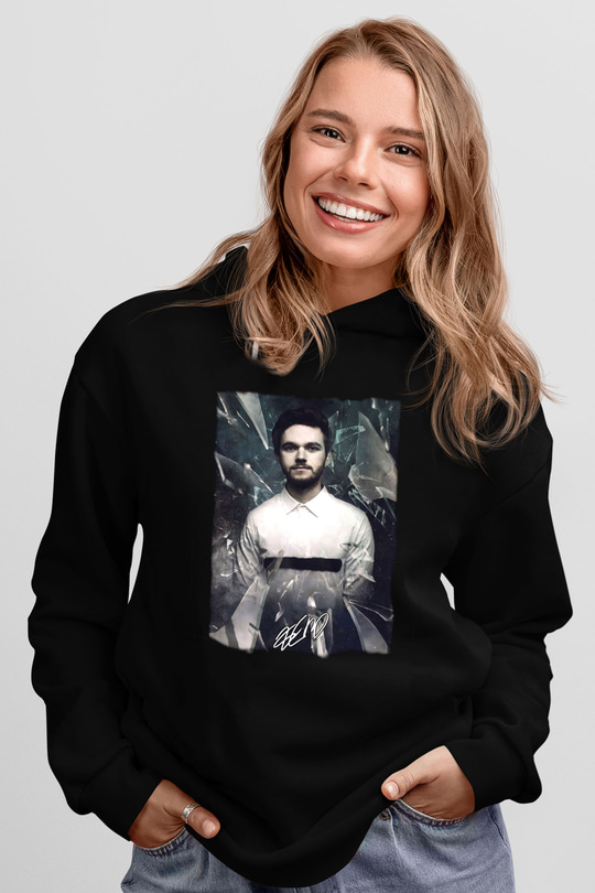 Zedd Siyah Unisex Kapüşonlu Sweatshirt