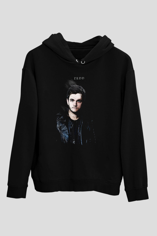 Zedd Siyah Unisex Kapüşonlu Sweatshirt