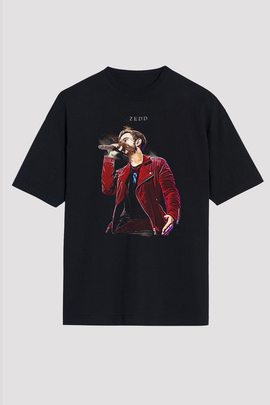 Zedd Siyah Oversize Tişört Oversize T-shirt - TişörtFabrikası