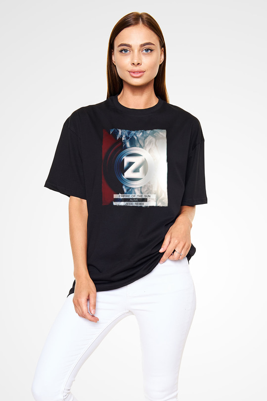 Zedd Siyah Oversize Tişört Oversize T-shirt - TişörtFabrikası