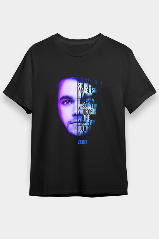 Zedd Siyah Unisex Tişört T-Shirt - TişörtFabrikası