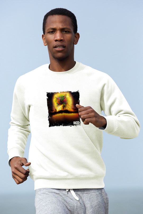 ZeddBaskılı Beyaz Sweatshirt