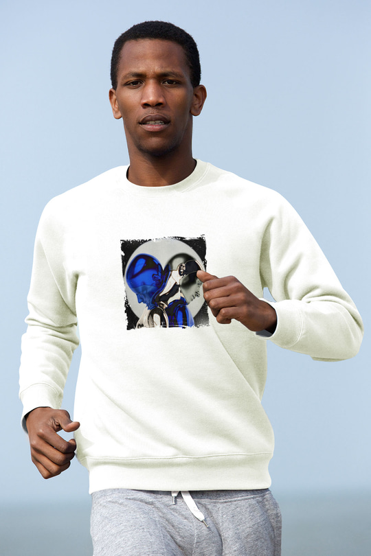 ZeddBaskılı Beyaz Sweatshirt