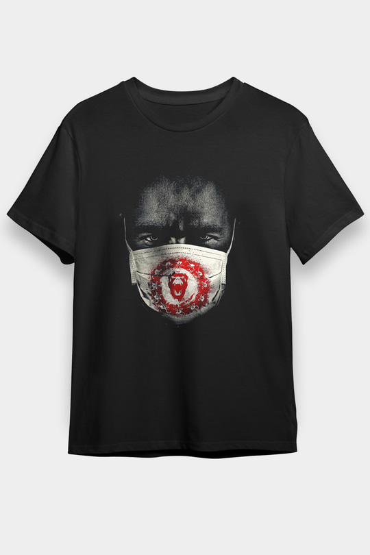 12 Maymun (12 Monkeys) Baskılı Unisex Siyah Tişört - Tshirt