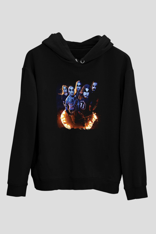 1349 Baskılı Unisex Siyah Hoodie