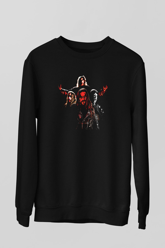 1349 Baskılı Unisex Siyah Sweatshirt