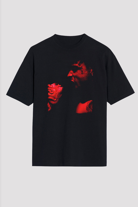 21 Savage Baskılı Unisex Siyah Oversize Tişört - Tshirt