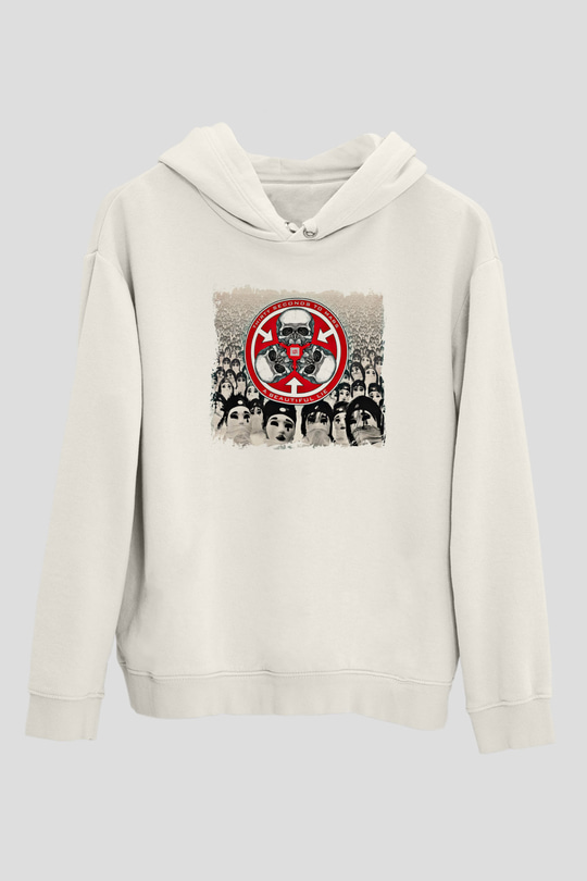 30 Seconds To Mars Baskılı Unisex Beyaz Hoodie