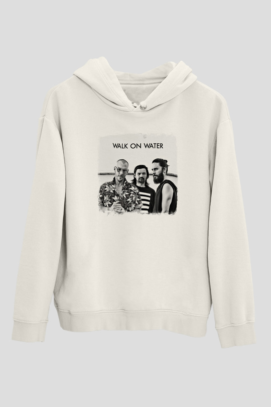 30 Seconds To Mars Baskılı Unisex Beyaz Hoodie
