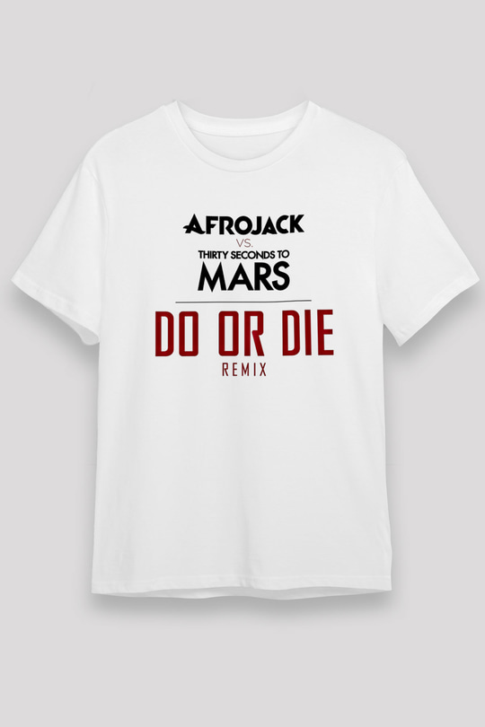 30 Seconds To Mars Baskılı Unisex Beyaz Tişört