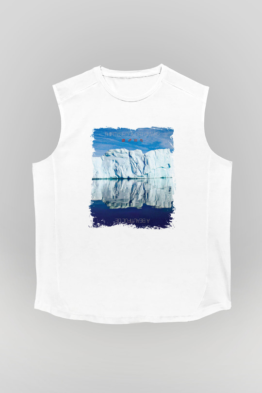 30 Seconds To Mars Baskılı Unisex Beyaz Kolsuz Tişört