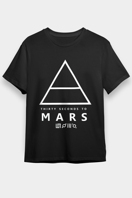 30 Seconds To Mars Siyah Unisex Tişört T-Shirt - TişörtFabrikası
