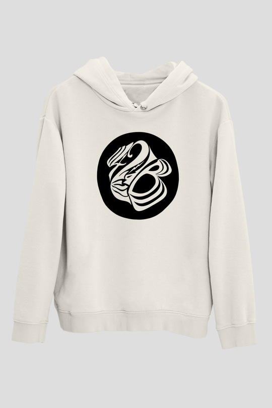 42 decibel Baskılı Unisex Beyaz Hoodie