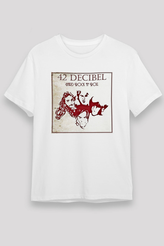 42 decibel Baskılı Unisex Beyaz Tişört