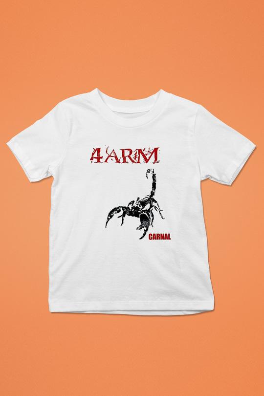 4arm Baskılı Beyaz Unisex Beyaz Çocuk Tişört - Tshirt