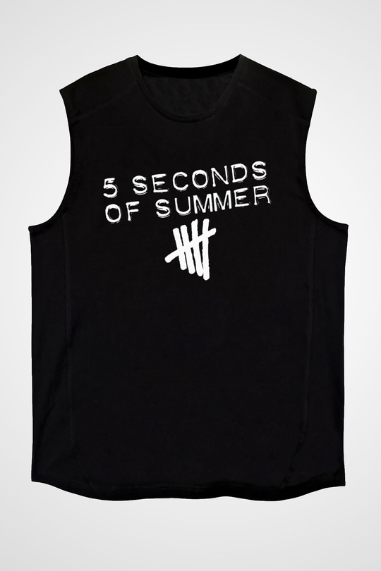 5 Seconds Of Summer Siyah Unisex Kolsuz Tişört