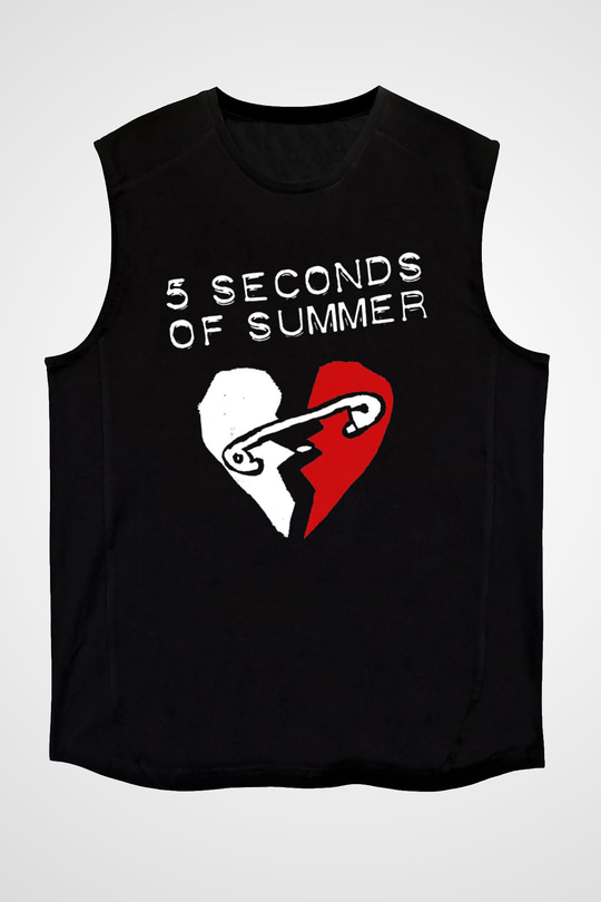 5 Seconds Of Summer Siyah Unisex Kolsuz Tişört