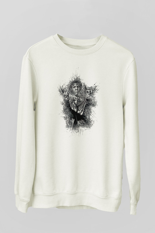 A Boosie Wit Da Hoodie Baskılı Beyaz Unisex Sweatshirt