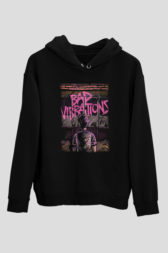 A Day To Remember Bad Vibrations Siyah Unisex Kapüşonlu Sweatshirt
