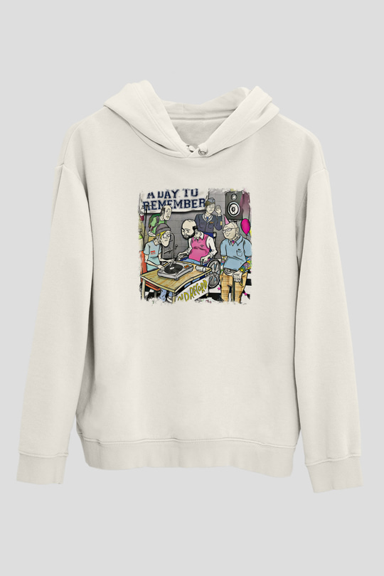 A Day to remember Baskılı Unisex Beyaz Hoodie
