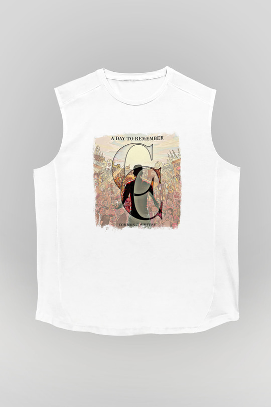 A Day to remember Baskılı Unisex Beyaz Kolsuz Tişört