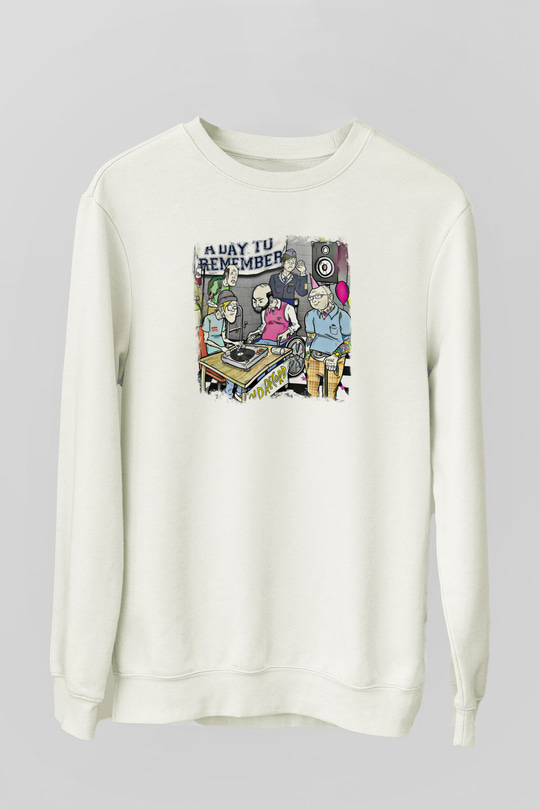 A Day to remember Baskılı Unisex Beyaz Sweatshirt
