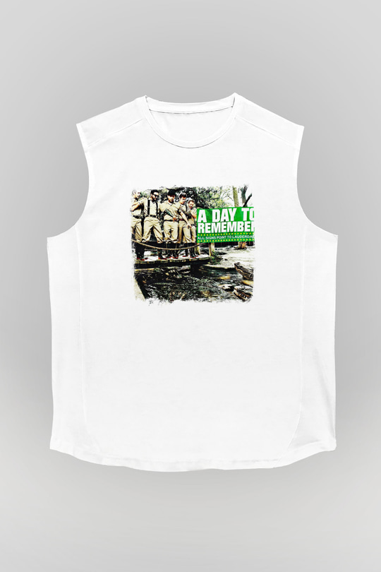 A Day to remember Baskılı Unisex Beyaz Kolsuz Tişört