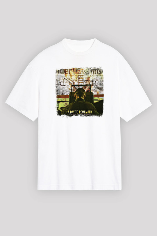 A Day to remember Baskılı Unisex Beyaz Oversize Tişört