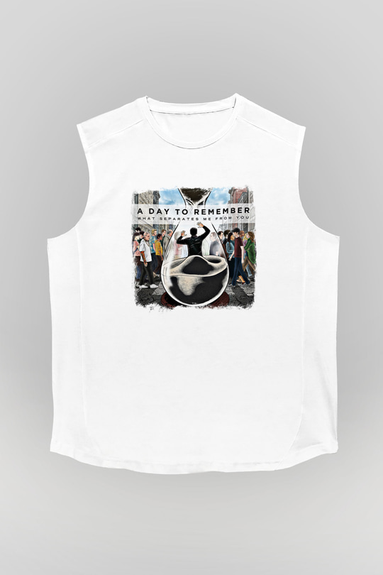 A Day to remember Baskılı Unisex Beyaz Kolsuz Tişört