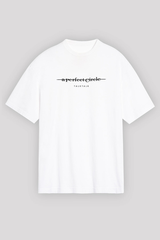 A Perfect Circle Baskılı Unisex Beyaz Oversize Tişört