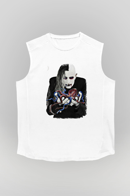 A Perfect Circle Baskılı Unisex Beyaz Kolsuz Tişört