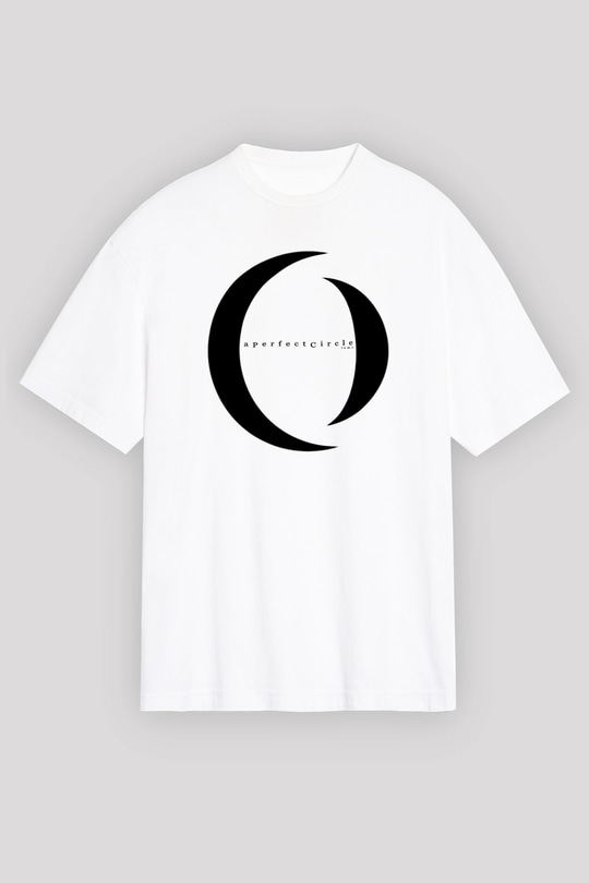 A Perfect Circle Baskılı Unisex Beyaz Oversize Tişört