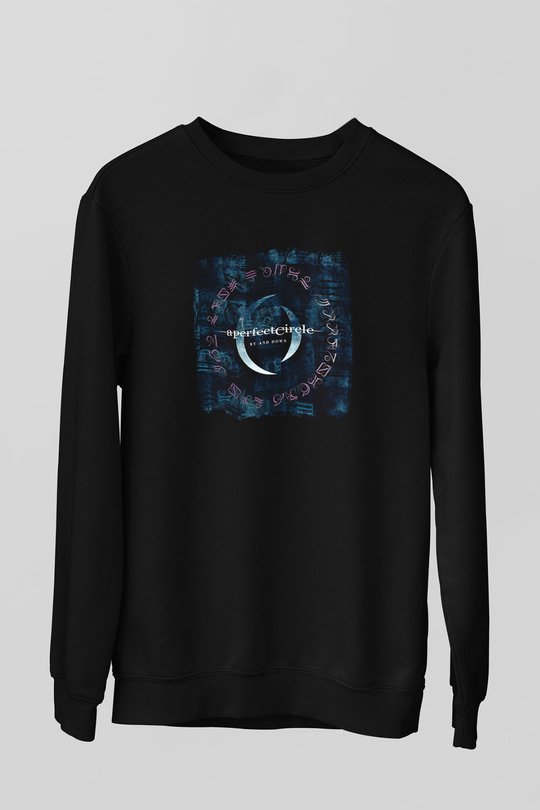 A Perfect Circle Baskılı Unisex Siyah Sweatshirt