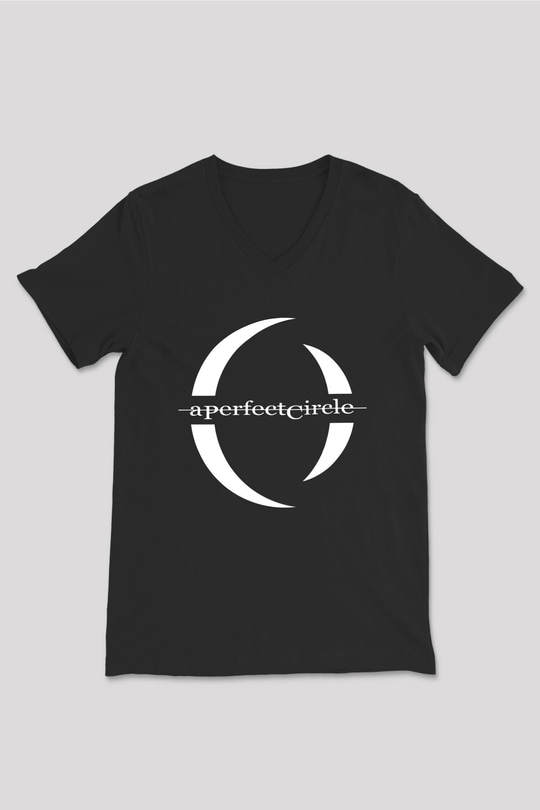 A Perfect Circle Siyah Unisex V Yaka Tişört T-Shirt