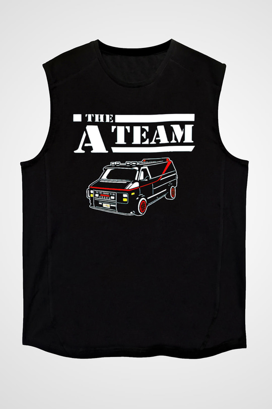 A-Team Siyah Unisex Kolsuz Tişört